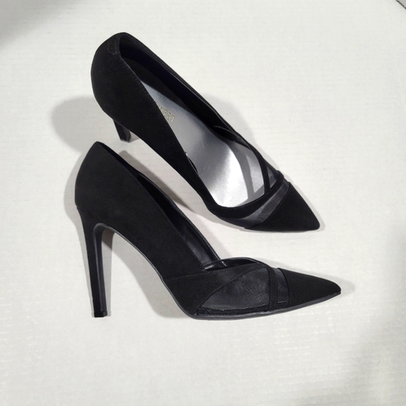 Nine West Treasur 2 Black Pointed Toe Heels Size 10 - Picture 1 of 14